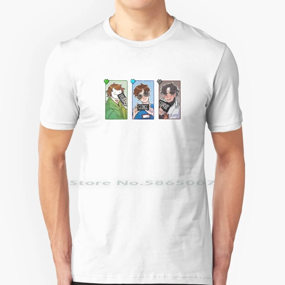 

Футболка Dream Smp из 100% хлопка, футболка Dream Team Smp Dream Smp War George Lmanburg Dream War Smp большого размера 6xl, модная футболка в подарок