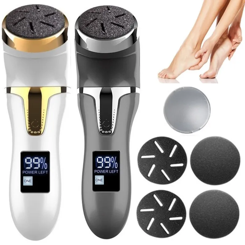 LED Electric Pedicure Foot Grinder Vacuum Cleaner Portable File Callus Remover Dead Skin Care Tools Trimmer Exfoliating Sander