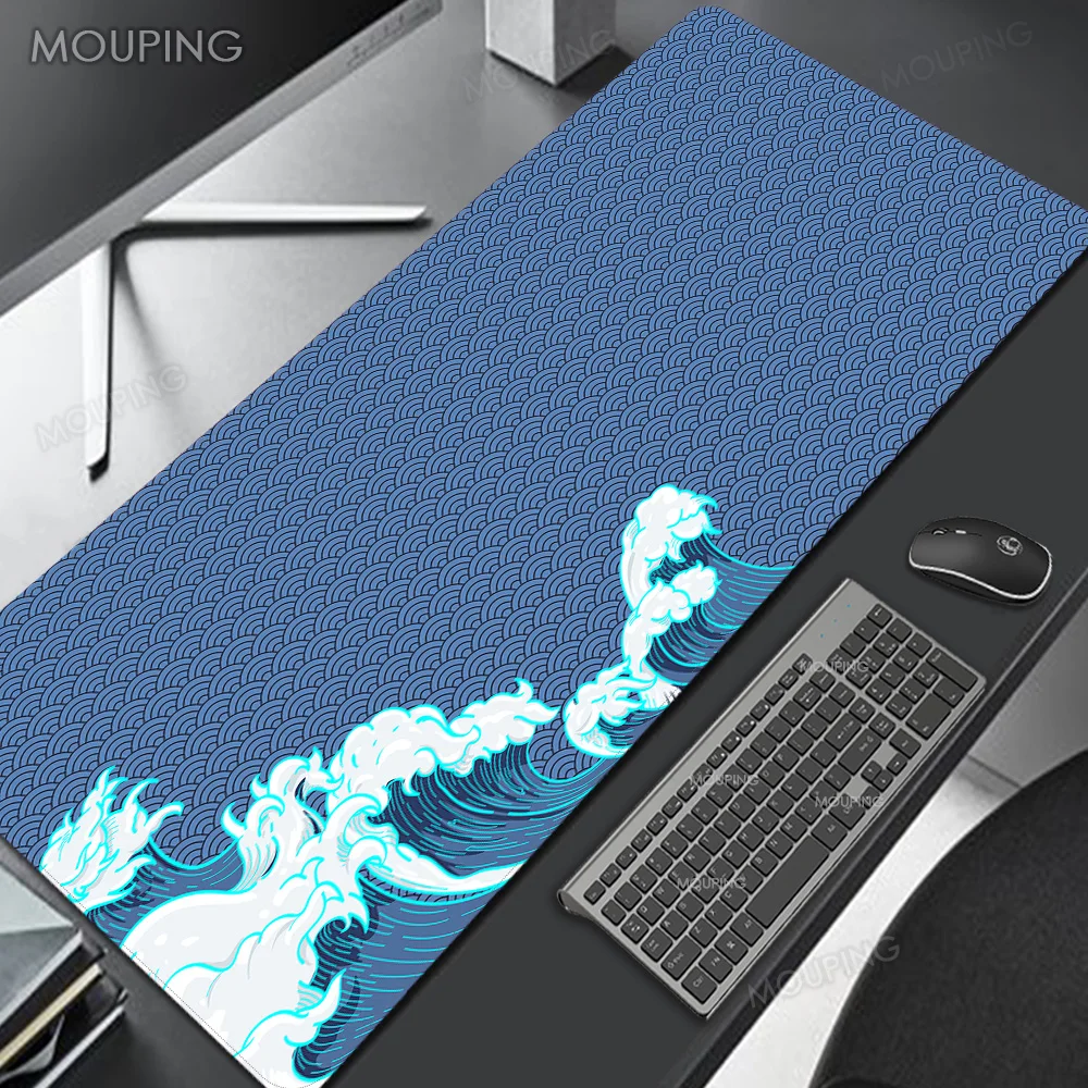 

Playmat Blue Deskmat Great Wave Mousepad Company Laptop Office Accessories Mouse Pad Gamer Keyboard Computer Desks Free Shipping
