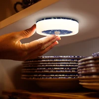 motion sensor led night light ring light smart usb charging desktop decor lampwc bedside lamp for room hallway pathway toilet