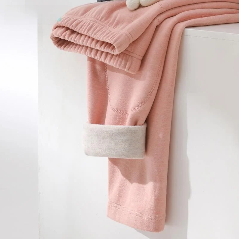 Женский увлажняющий шелковый кашемировый теплый костюм с круглым вырезом