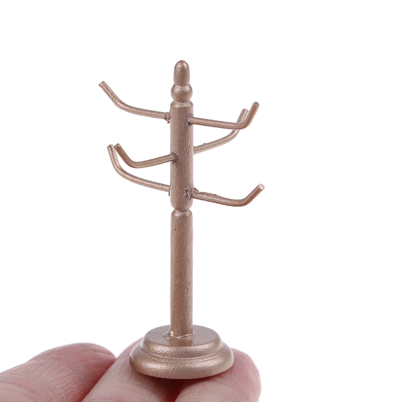 

1PCS Dollhouse Wine Cups Wooden Rack Stand Holder Miniature Dining Room Bar Doll House Furniture Decoration Without Cup
