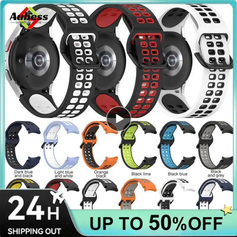 

Strap Band For Samsung Galaxy Watch 4 Two-color Watchband Silicone Soft Smartwatch Bracelet For Samsung Galaxy Watch 4 Classic