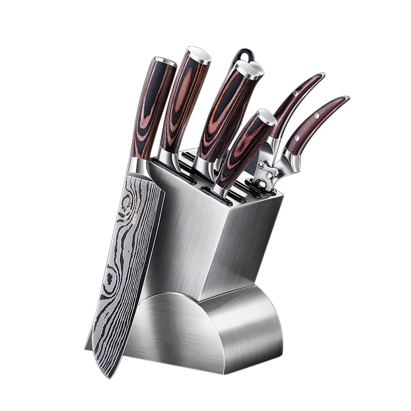Сертификат LFGB ультра острые Германия 1.4116 стальные 58HRC кухонные ножи набор с 304