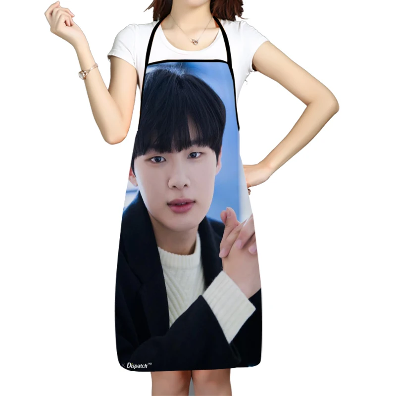 

Кухонные фартуки для приготовления пищи с принтом Ким Дон Хи, домашняя уборка, оксфордская ткань 68*95 см для женщин и мужчин, домашняя кухонна...