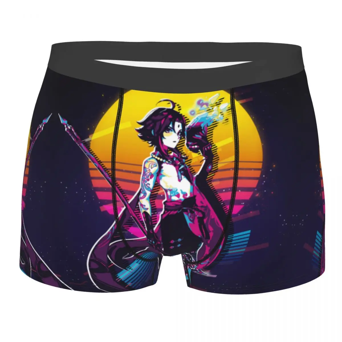 

Xiao Genshin Impact 80s Retro Lightweight Men Underwear Anime Game Boxer Briefs Shorts Panties Sexy Soft Underpants for Homme
