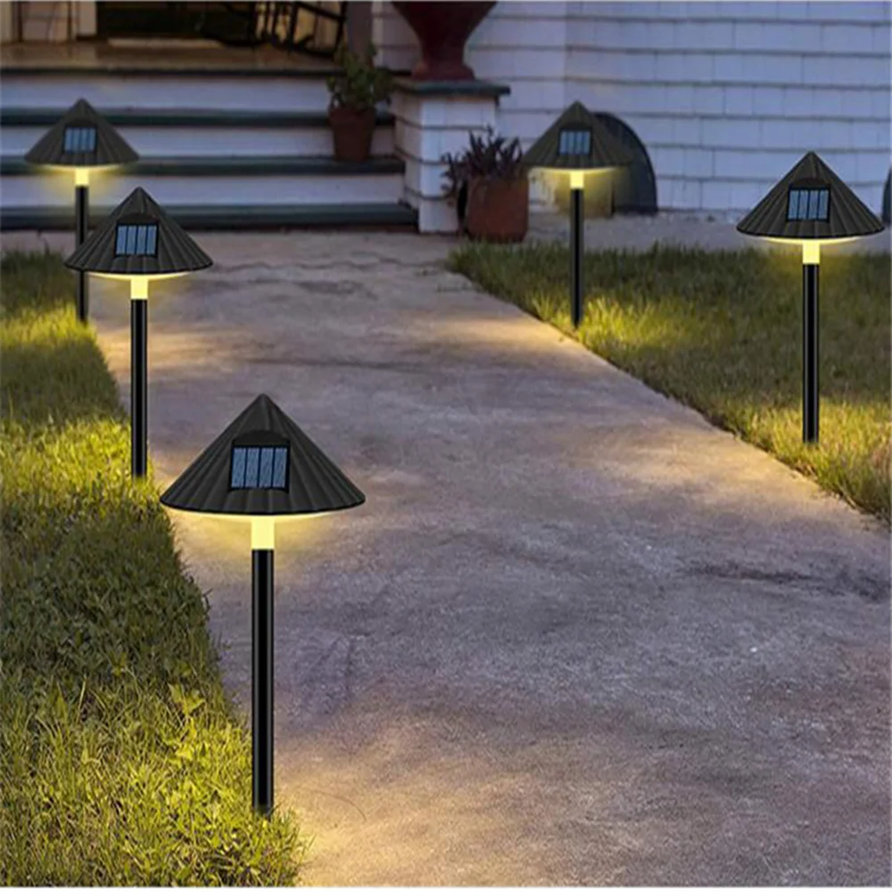 

1/2/4PCS Solar Umbrella Shape Lawn Lights Outdoor Waterproof Road Lights Landscape Mushroom Shaped Lamps Street Yard Decoration