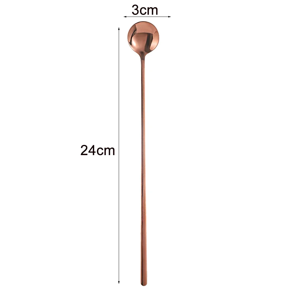 Ложка-мешалка для кофе и чая радужного цвета с длинной ручкой десертные ложки