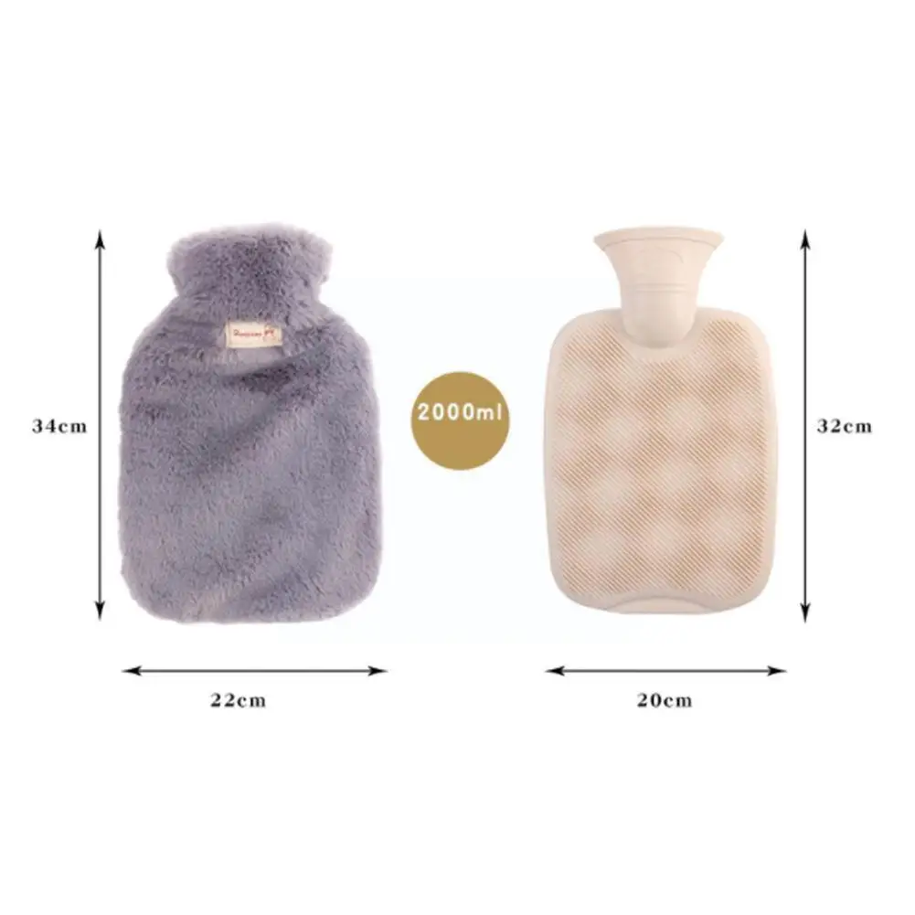 1000/2000 мл плюшевый подогреватель для рук из искусственного меха зимняя задняя