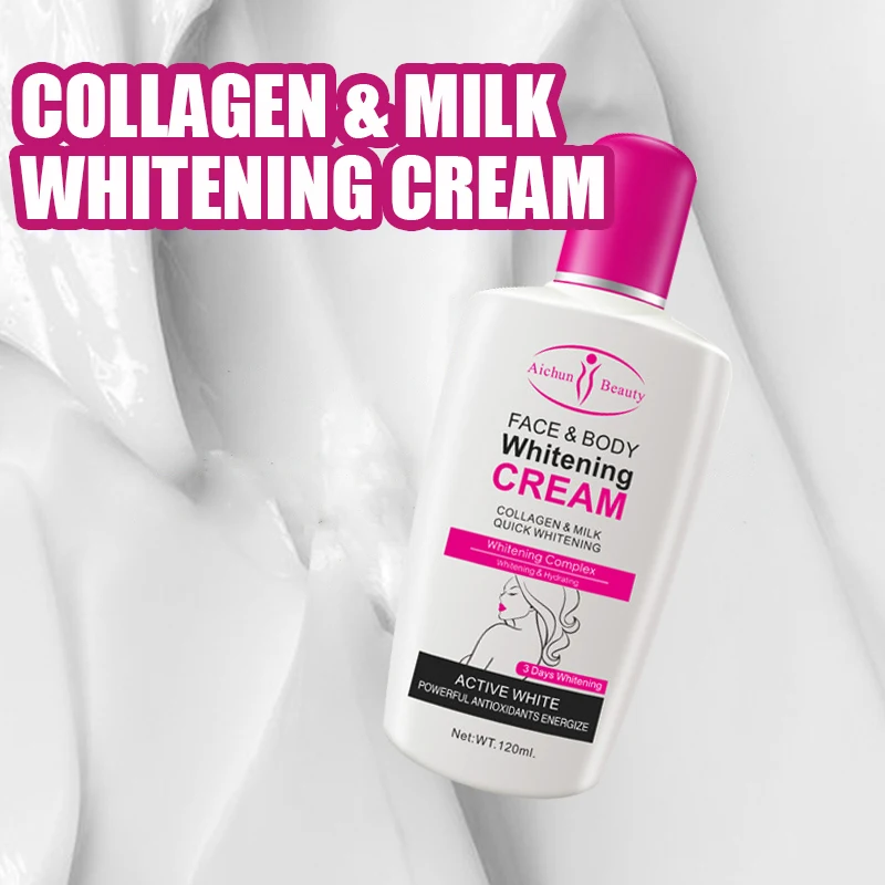 

Collagen Milk Face Body Whitening Cream Moisturizing Armpit Leg Arm Lotion Smooth Lightening Korean Cosmetics Skin Care