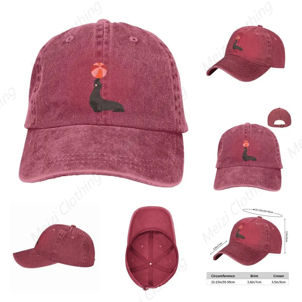 Морской Лев Развлекательное Представление Симпатичная Красная Ретро