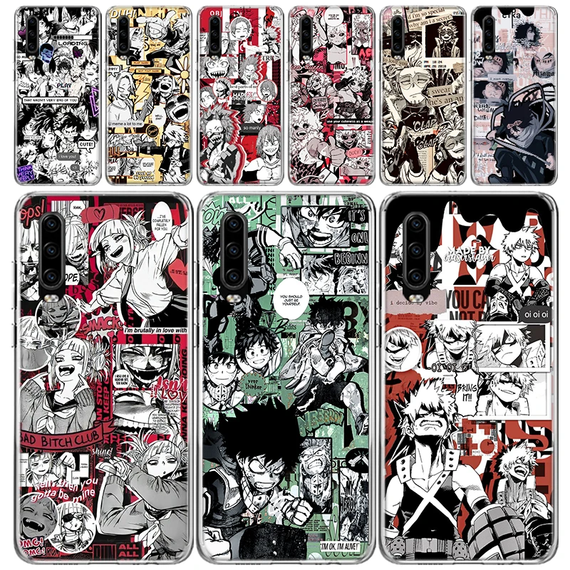 

Anime My Hero Academia Transparent Soft Phone Case for Huawei P30 P40 P50 P20 P10 Lite Mate 40 30 20 10 Pro Print Custom Cover