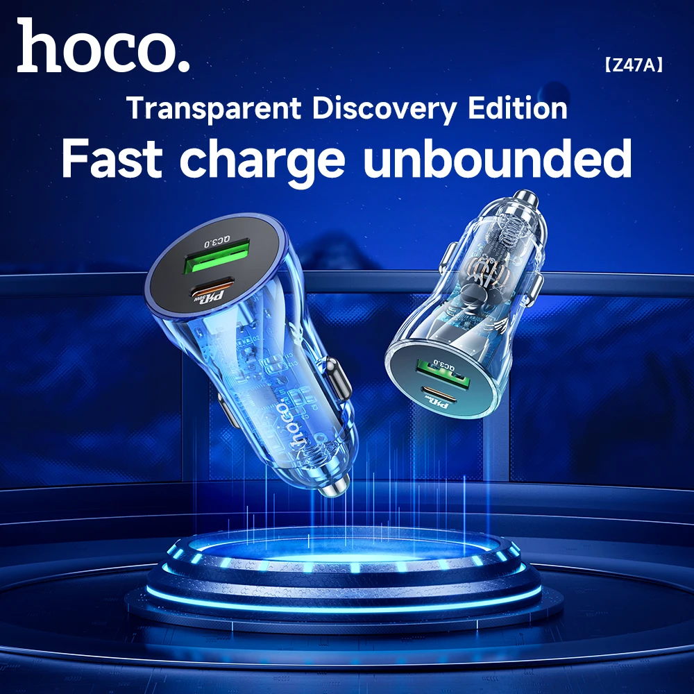 

Автомобильное зарядное устройство HOCO, 30 Вт, USB, с функцией быстрой зарядки
