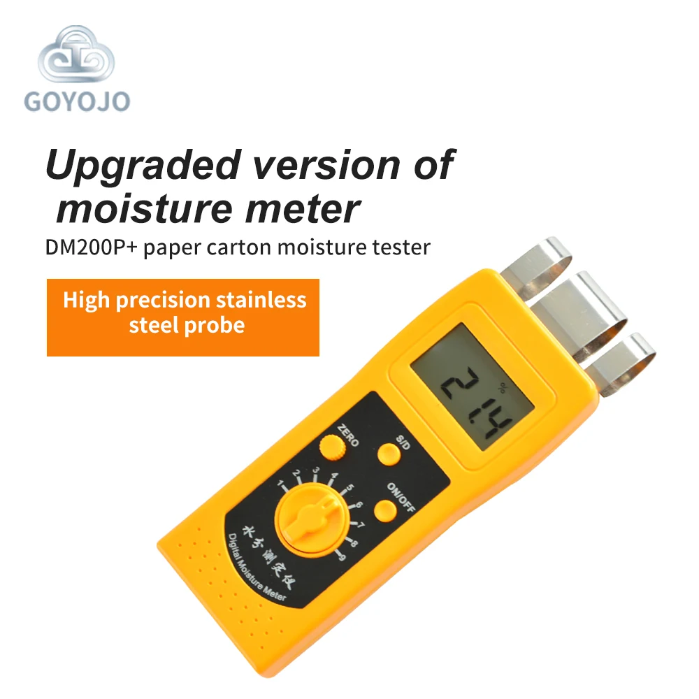 

Paper Moisture Meter Paper Box Carton Moisture Tester Induction Type Paper Roll Moisture Meter DM200P