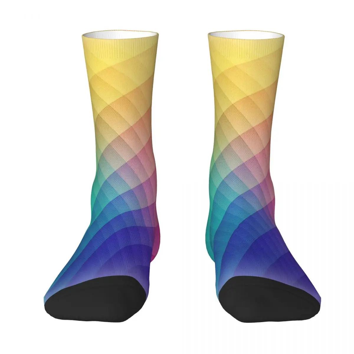 HDR Rainbow Colorful Experimental Pattern Gay Pride LGBT Love Socks Male Mens Women Spring Stockings Printed