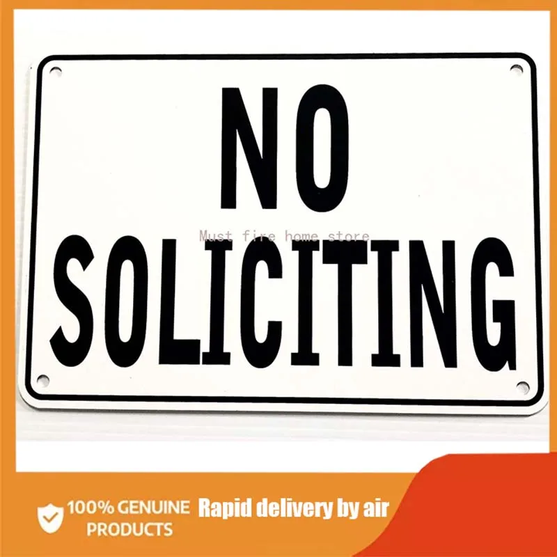 

NO Soliciting Aluminum x Warning Sign Rust-Proof Weatherproof Indoor & Outdoor Use Home & Business Simple to Read