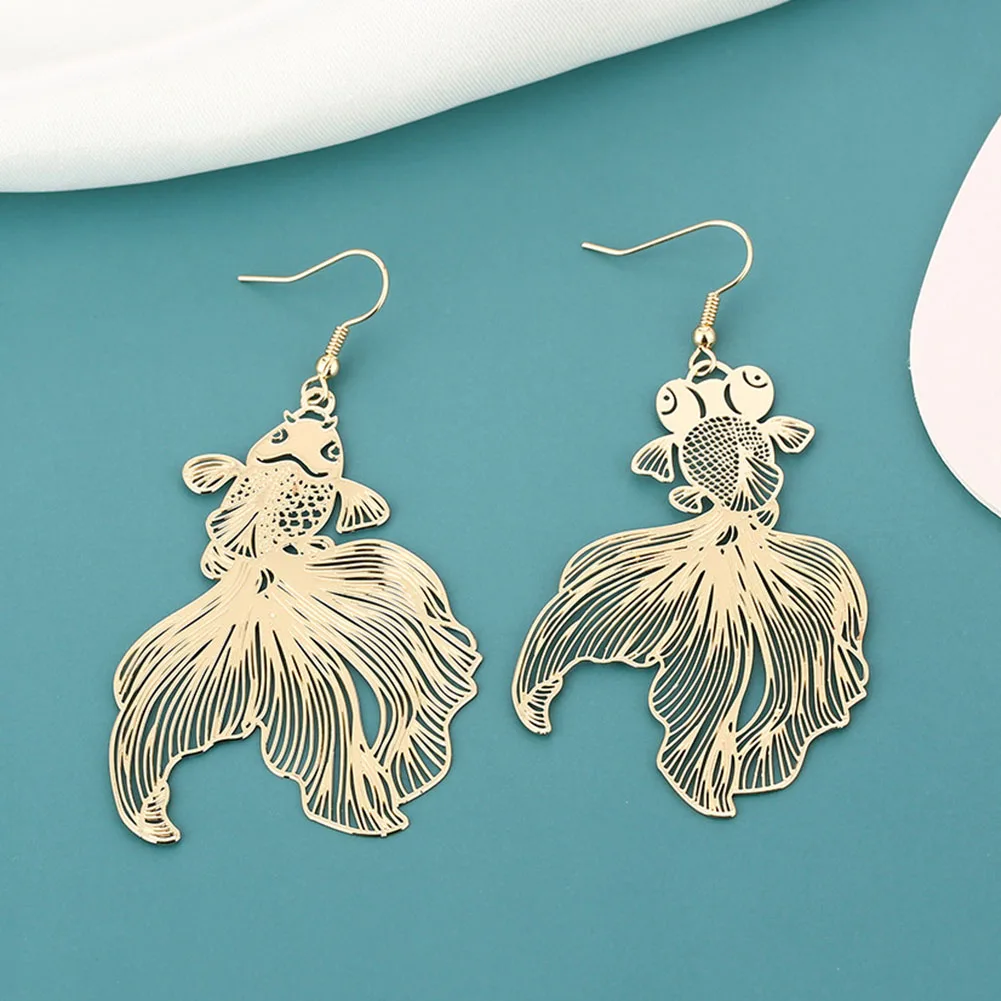 

Оригинальные винтажные золотые рыбки в китайском стиле, оригинальные роскошные аксессуары для ушей B99