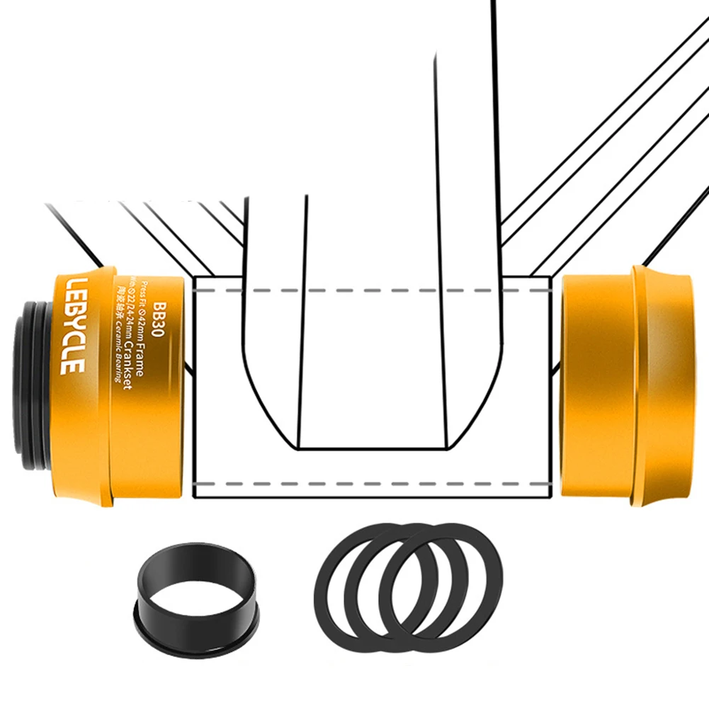 

Bicycle BB30 Press-Fit Bottom Bracket Is Suitable For Shimano Bearing Mountain Road Bike One-piece Ceramic Bearing/Steel Bearing