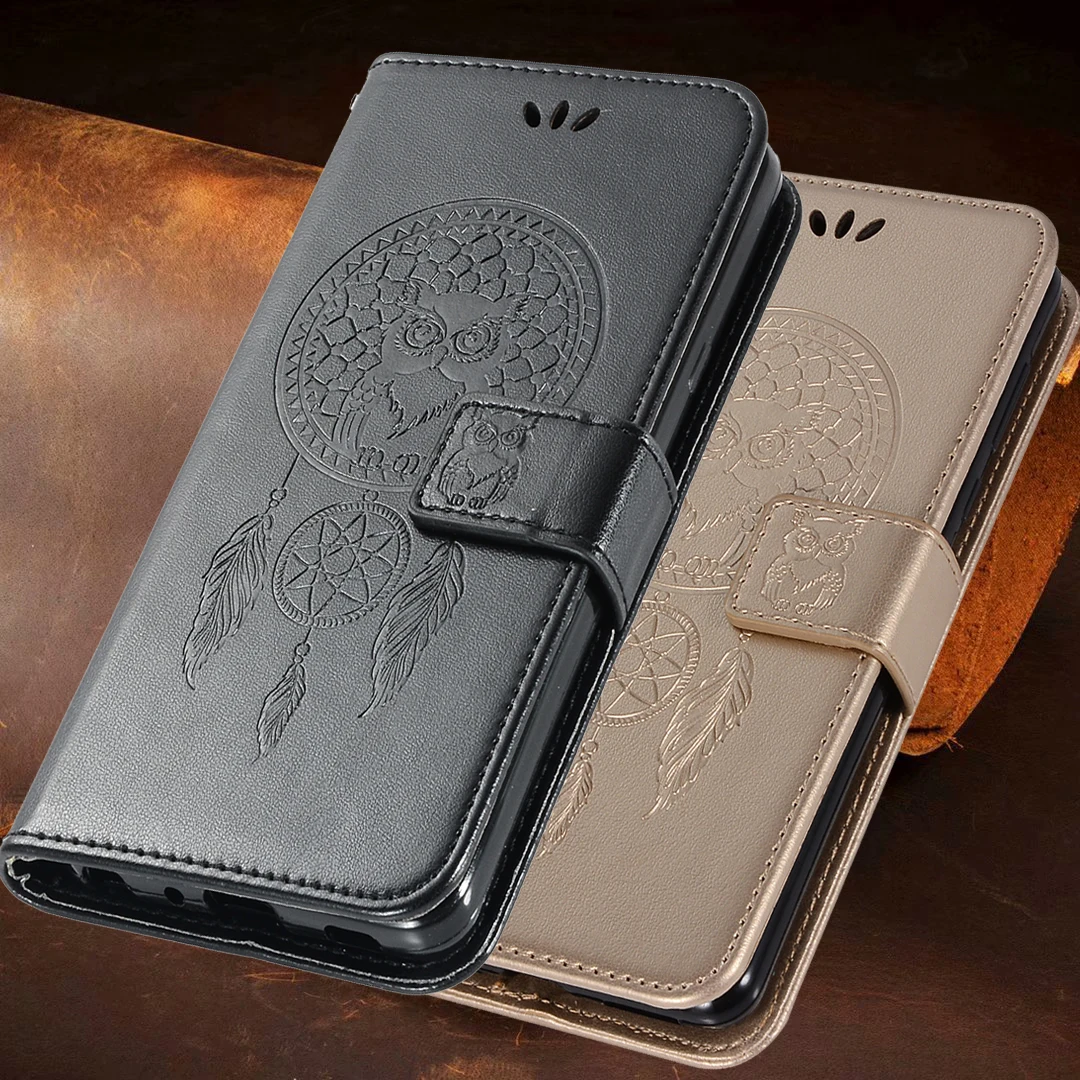 Милый кожаный чехол-бумажник с совами для Xiaomi Redmi Note 8 9 10 Pro 4G 9S 10S 9T 8A Dual 9A 9AT 9C NFC Mi 10T