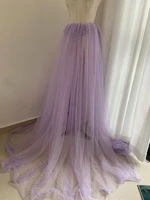 1 yard light purple tulle lace fabric with polka dot mesh for curtaindiy clothingcake decorbridal dresscouture