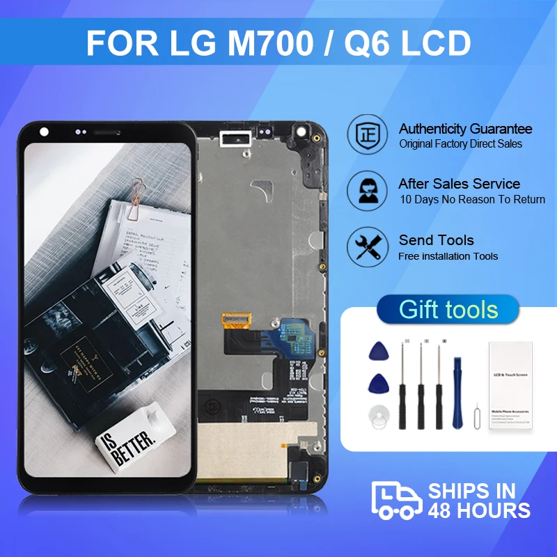 Дисплей M700 5,5 дюйма для LG Q6, ЖК-дисплей с сенсорным экраном и дигитайзером Q6a, M700, M703, LGM-X600L X600K в сборе, бесплатная доставка с инструментами, 1 шт.