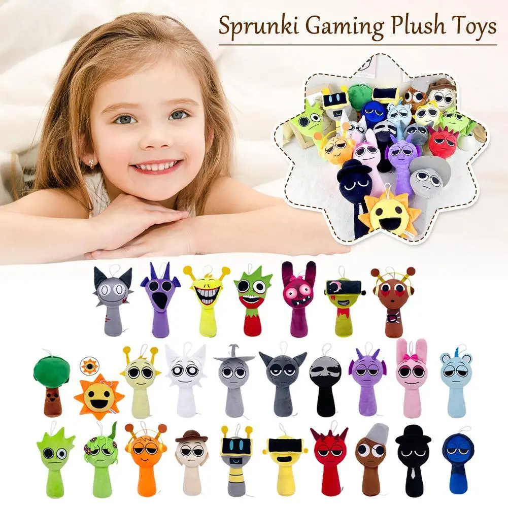 Фото Плюшевые игрушки Sprunki Incredibox, плюшевая кукла Sprunki, игра, мультяшная подушка, детские подарки на день рождения, мягкие куклы, рождественские подарки №1