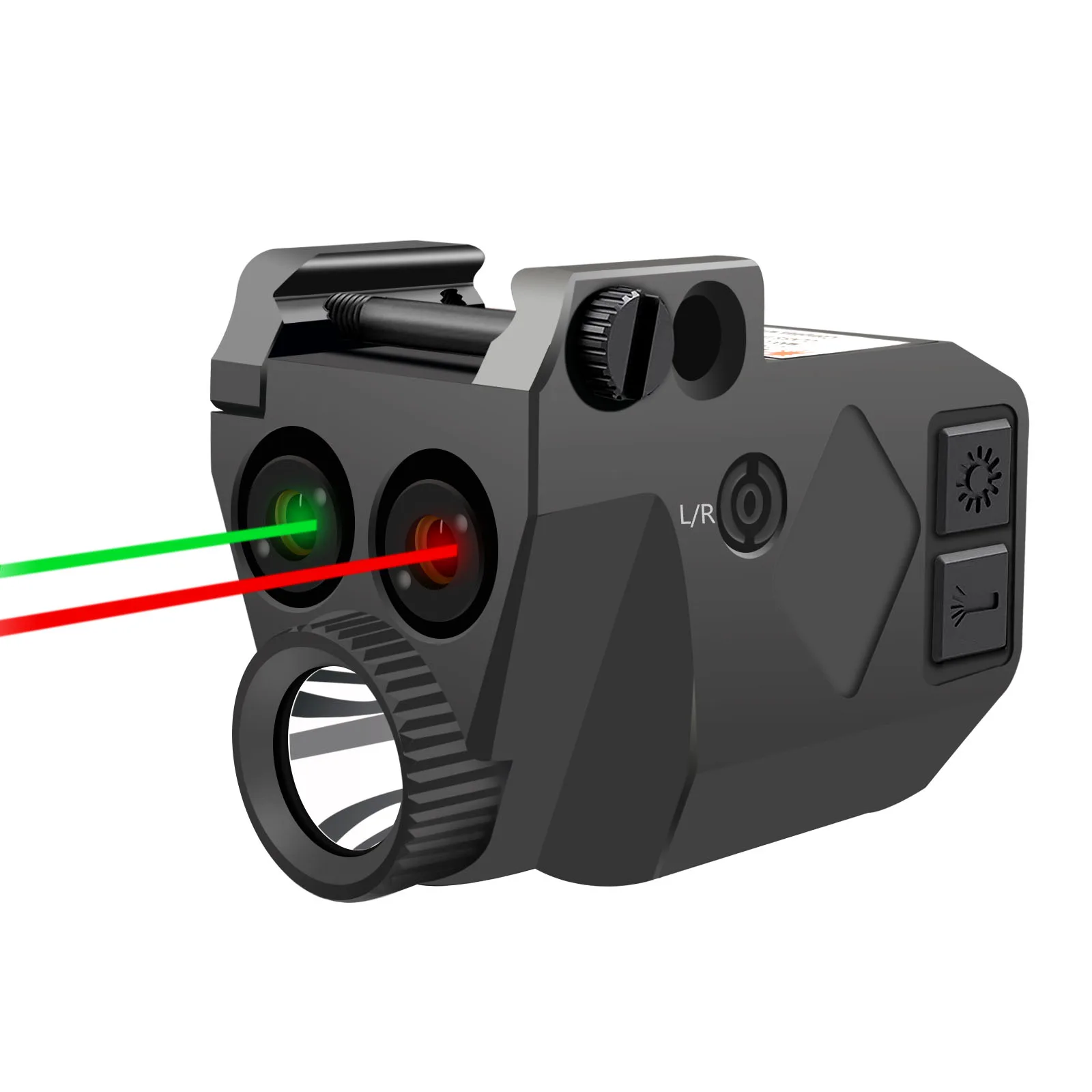 

Hisecome Red And Green Dual Beam Laser Sight, Equipped With 500LM Compact Pistol Tactical Light, Long Battery Life, Lightweight