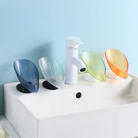 kitchen standing perforated free suction cup plastic soap dish storage soap holder soap box drain rack