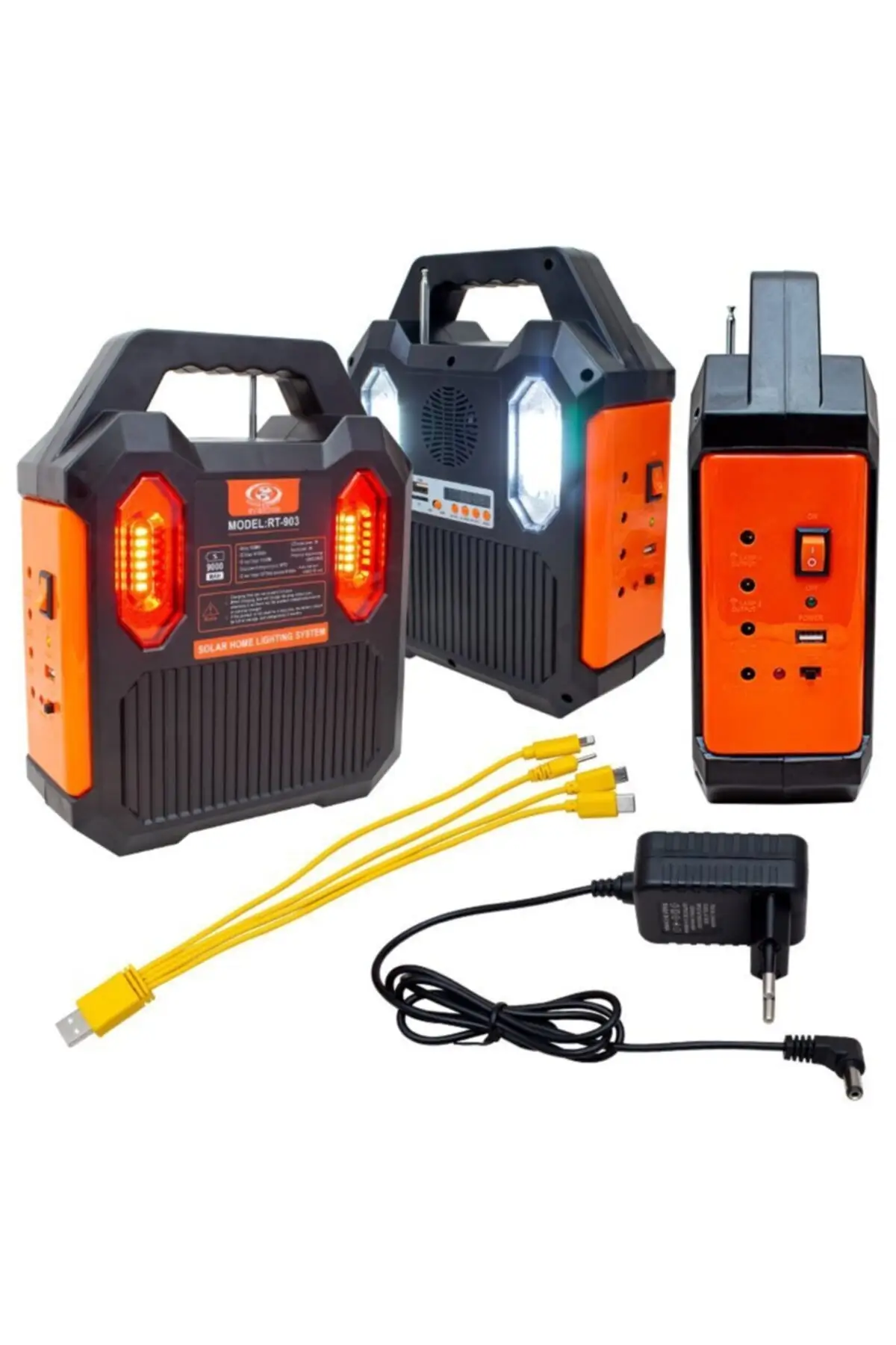 Суперсолнечная панель Mp3 радио прожектор фонарик освещение для кемпинга красный