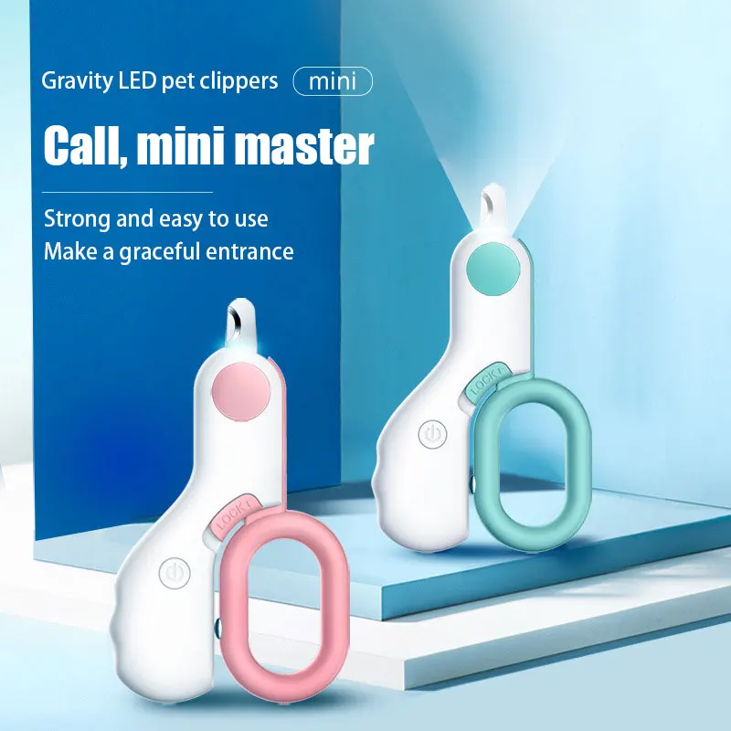 

Professional Mini Cat Nail Clipper Kitten Dog Grooming Nail Supplies with LED Blood Line Light Convenient Pet Supplies
