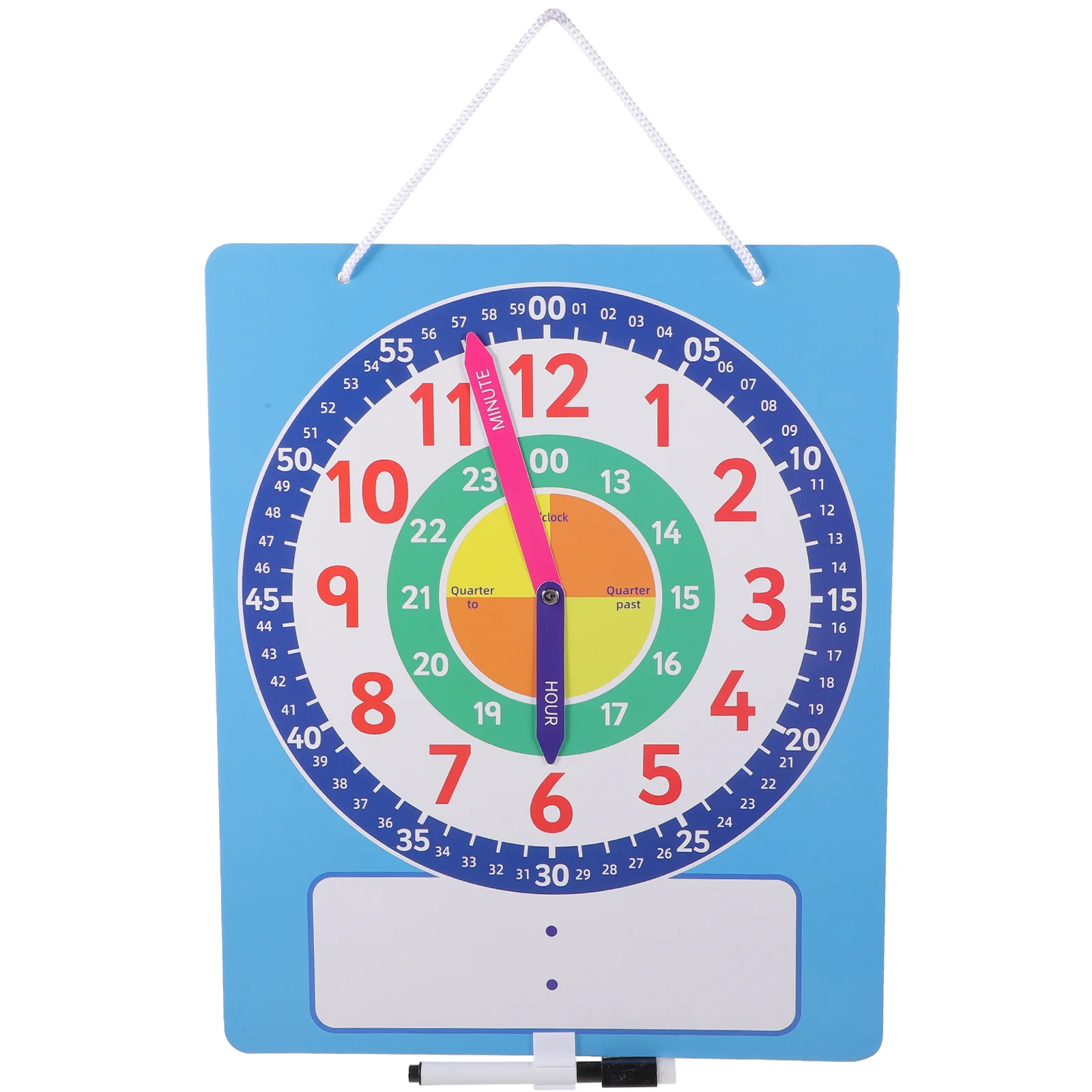 

1 Set Cognitive Indoor Dry Erase Portable Telling Time Teaching Clock Clock Learning For Kids for Kids Toddlers