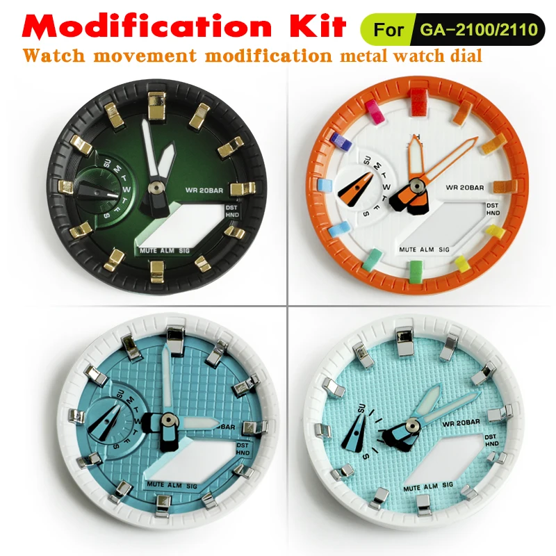 

Набор для часов Casioak GA2100 GA2110, металлический циферблат в ретро стиле, матовый лак с защитой от солнца, модификация часов