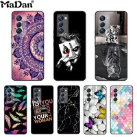 phone cover for tecno camon 18 premier case thin soft black silicon shockproof back colorful pattern cartoon drawing