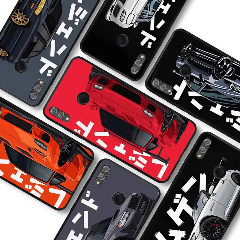 

JDM Tokyo Drift Sports Car Phone Case For Huawei honor 10Lite 10i 20 8x 10 for Honor 9lite 9xpro Back Coque