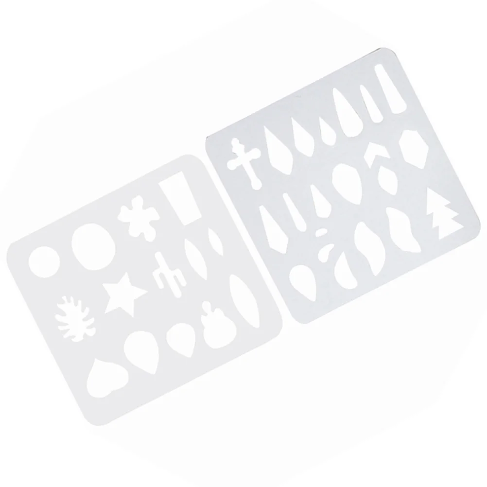 2 шт. пластиковые белые трафареты сделай сам полые шаблоны для рисования