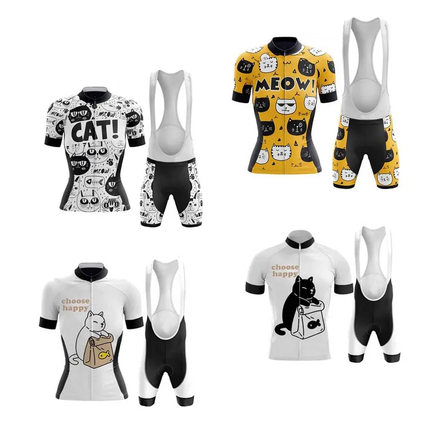 

2022 Summer Black Cat Cycling Jersey Women Bike Mountain Road MTB Top Female Bicycle Shirt Short Sleeve Racing Riding Clothing