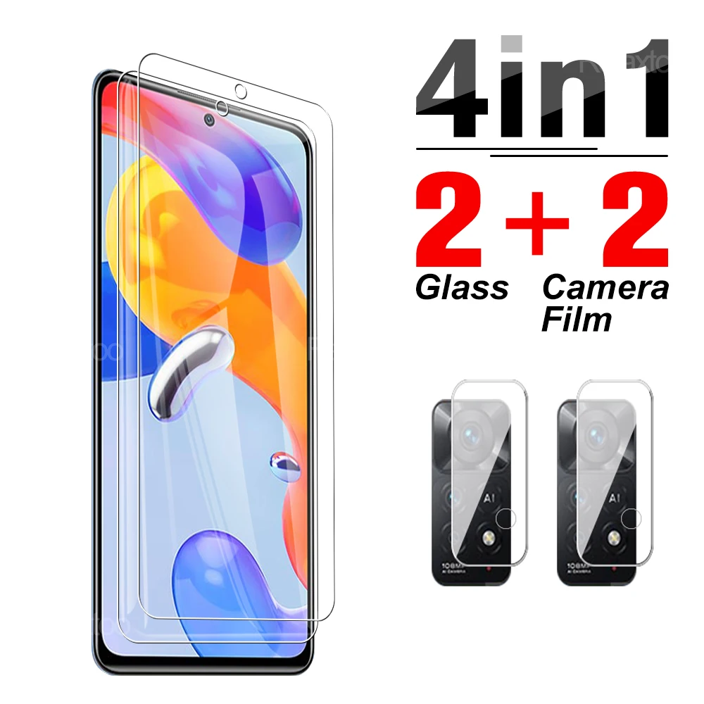 

4 в 1, закаленное стекло для Xiaomi Redmi Note 11 Pro Note11 11 11 Pro