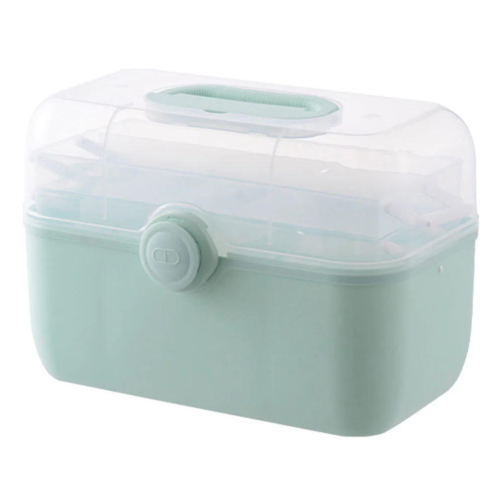 

Box Medicine First Aid Storage Organizer Case Family Multi Layer Container Emergency Travel Kit Medication Plastic Bin Empty