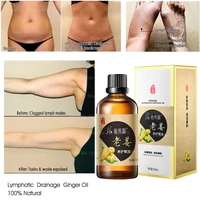 100mlnatural ginger oil lymphatic drainage therapy anti aging plant essential oil promote metabolism full body slim massage oils