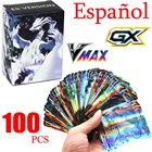 Новые испанские карты Pokemon TAG TEAM GX VMAX V Trainer Energy Сияющие металлические карты игра Castellano Espaol детская игрушка