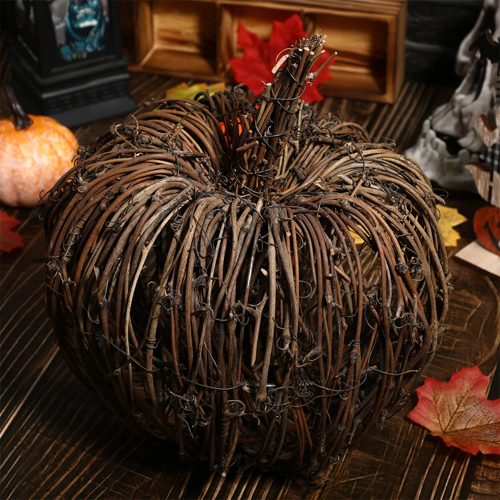 

2 шт., декоративная фигурка тыквы из ротанга