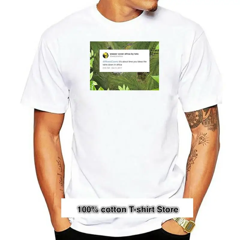 

Weezer-Africa-Toto Cover-tuit-Camiseta blanca-пурпурный! Высокое качество!