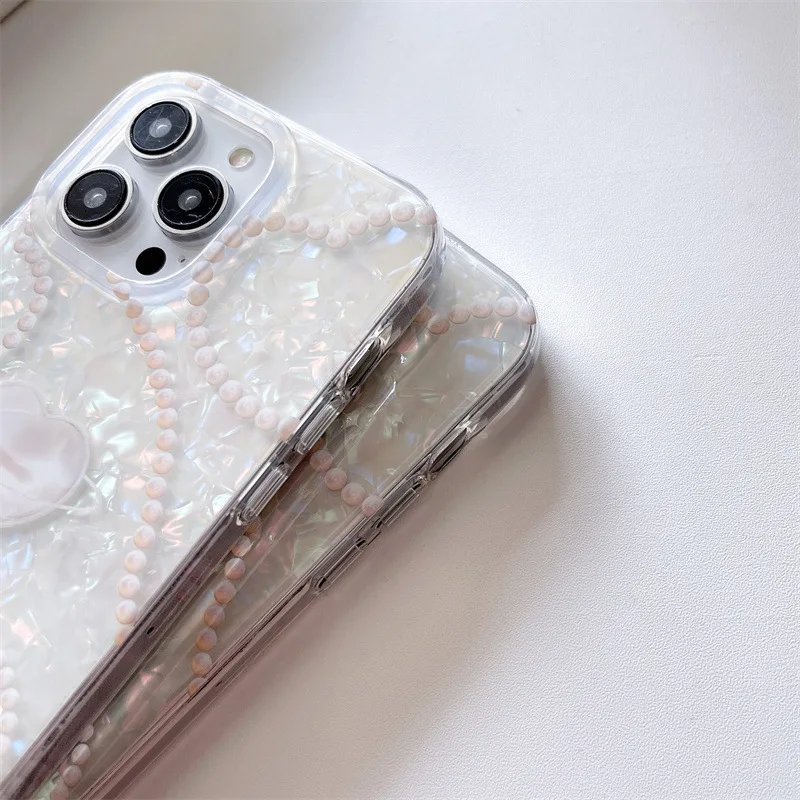 Shell Necklace Love Phone Case For iphone 14 13 12 11 Pro Max X XR XSMAX 7 8 Plus SE TPU Case Cover new products