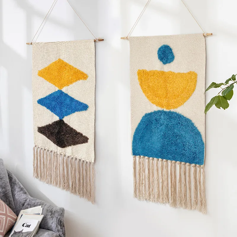 Домашний декор макраме настенный гобелен хлопковая кисточка ручной работы