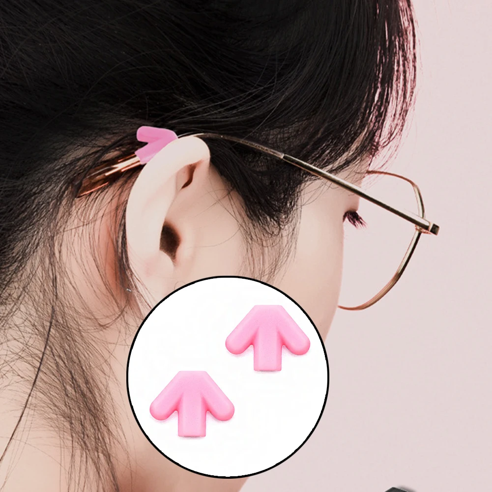 

1 Pair Anti Slip Silicone Ear Hooks For Kids Adult Round Grips Eyewear Accessories Eye Glasses Holder Soft Multicolor Temple Tip