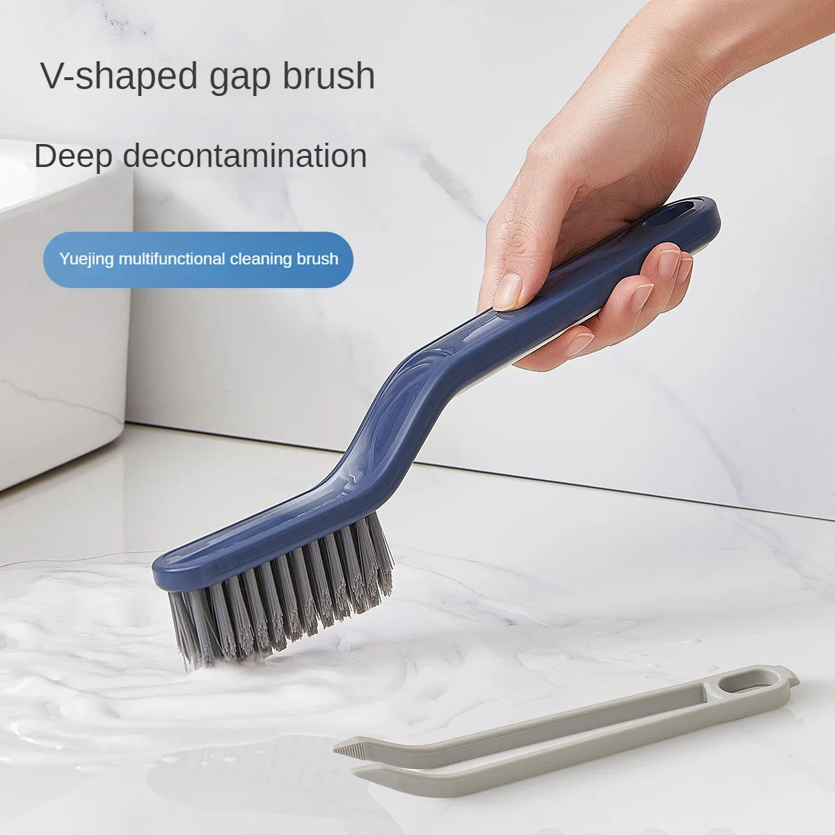 

Bathroom gap brush floor seam brush two-in-one hair clip bathroom cleaning tools floor brush hard brush.