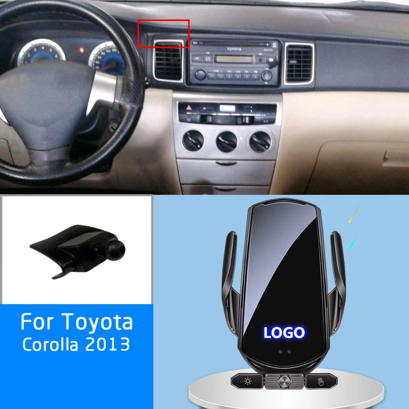 

For Toyota Corolla 2013 Car Wireless Charger Installation Mobile Phone Vent Bracket Automatic Clamping 360 ° Rotating Bracket