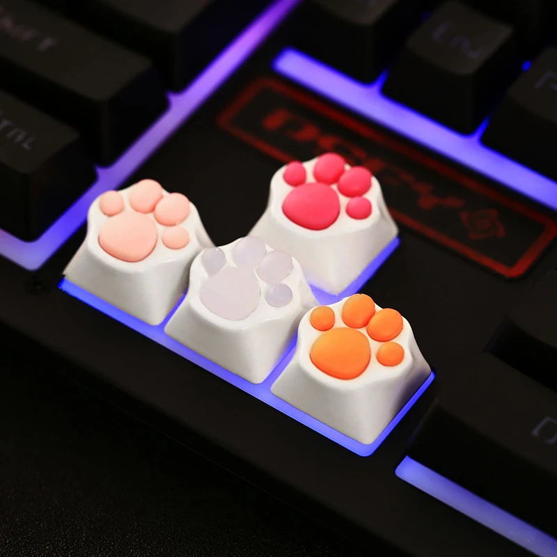 

Колпачок для клавиш для игр с подсветкой «кошачья лапа», колпачок для клавиатуры «сделай сам», колпачок для механических клавиатур, аксессу...