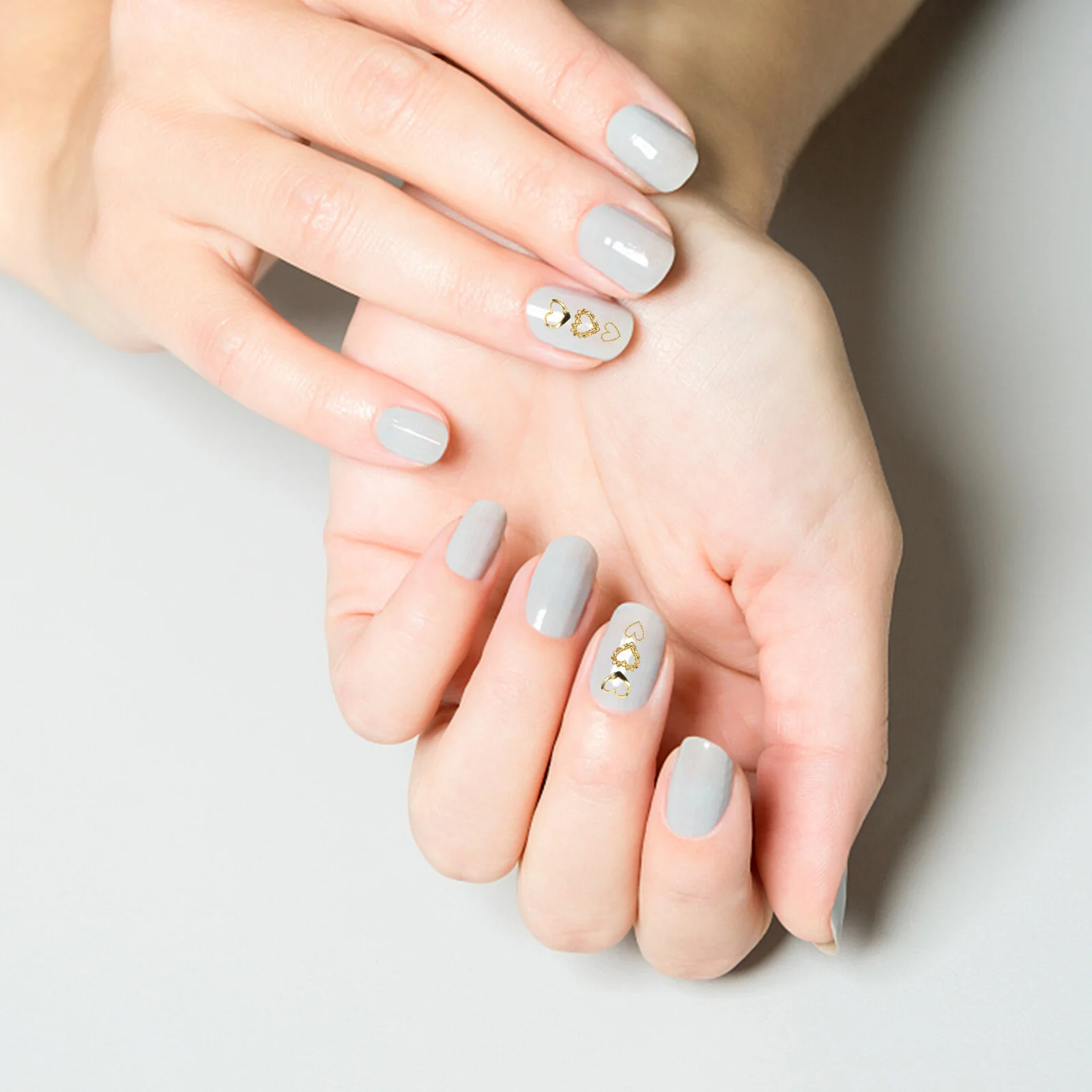 

60 шт. украшения для ногтей для артации ногтей милые Подвески для маникюра женские ногти с плоским сердцем аксессуары из цинкового сплава др...