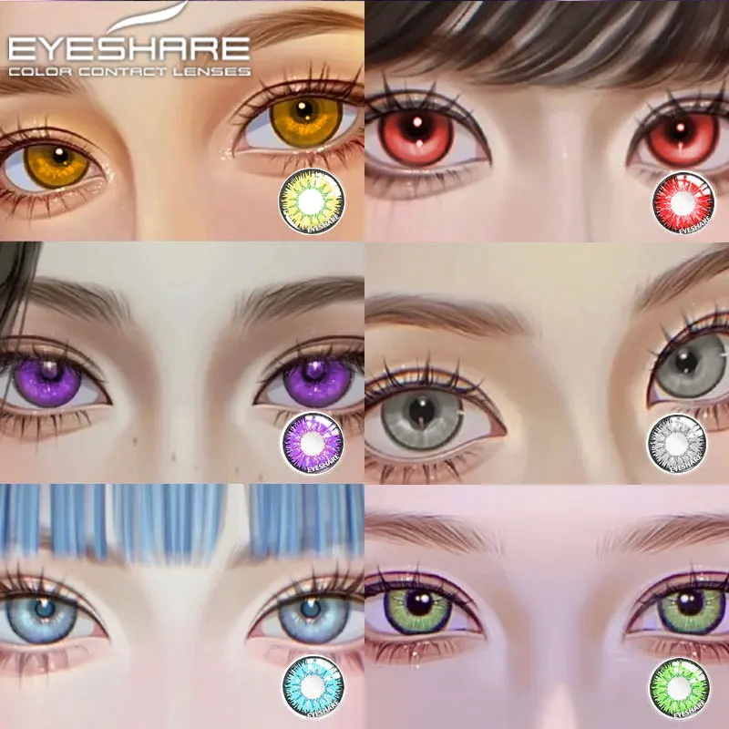 

EYESHARE Cosplay Color Contact Lenses for Eyes Blue Purple Halloween Beauty Makeup Contacts Lenses Eye Cosmetic Color Lens Eyes